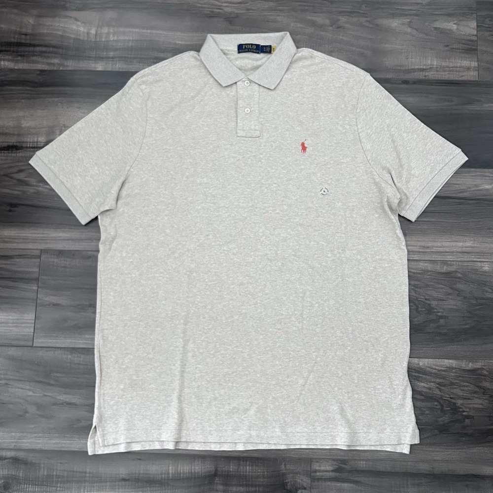 Polo Ralph Lauren Classic Fit Men's XL Polo Short Sleeve Shirt Oatmeal/Beige New